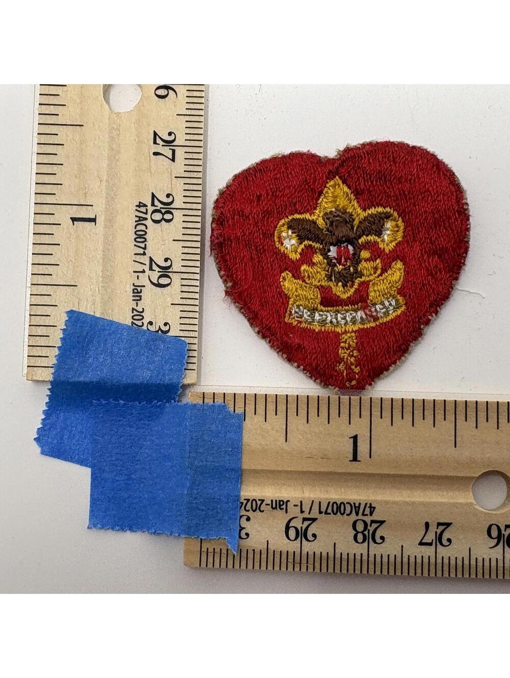 Vintage Boy Scouts of America BSA Heart Shaped Patch Be Prepared Emblem
